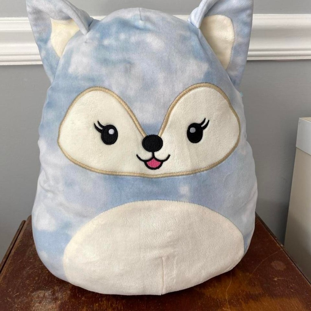 Squishmallows Feodora Arctic Fox Plush Kids 12 Inch Blue Tie Dye Good Condition